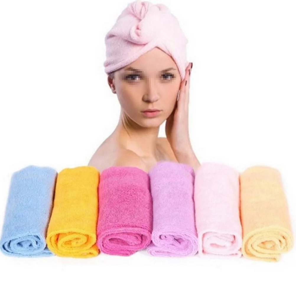 

Microfiber Hair Drying Towel Purple Ultra Absorbent Thick Wrap Fast Dry Hair Cap for Makeup Bath Use Hair-Drying Cap