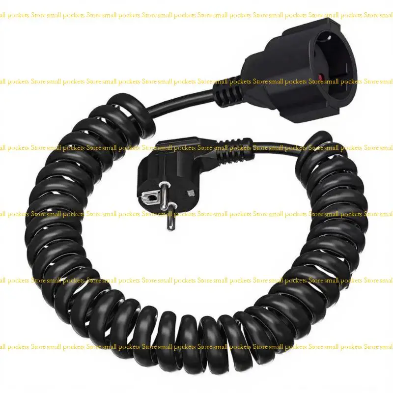 

R1WD Flexible 2 Pin Power Cord Spring Retractable Cable Replacement For Electronic