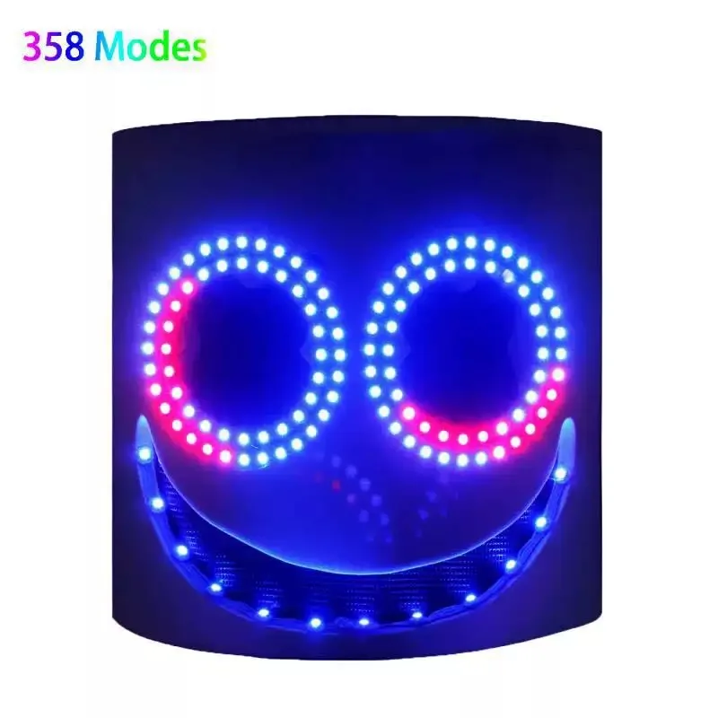 Fantasy party LED mask cool, used for parties and other scenes LED flashing smiley face mask