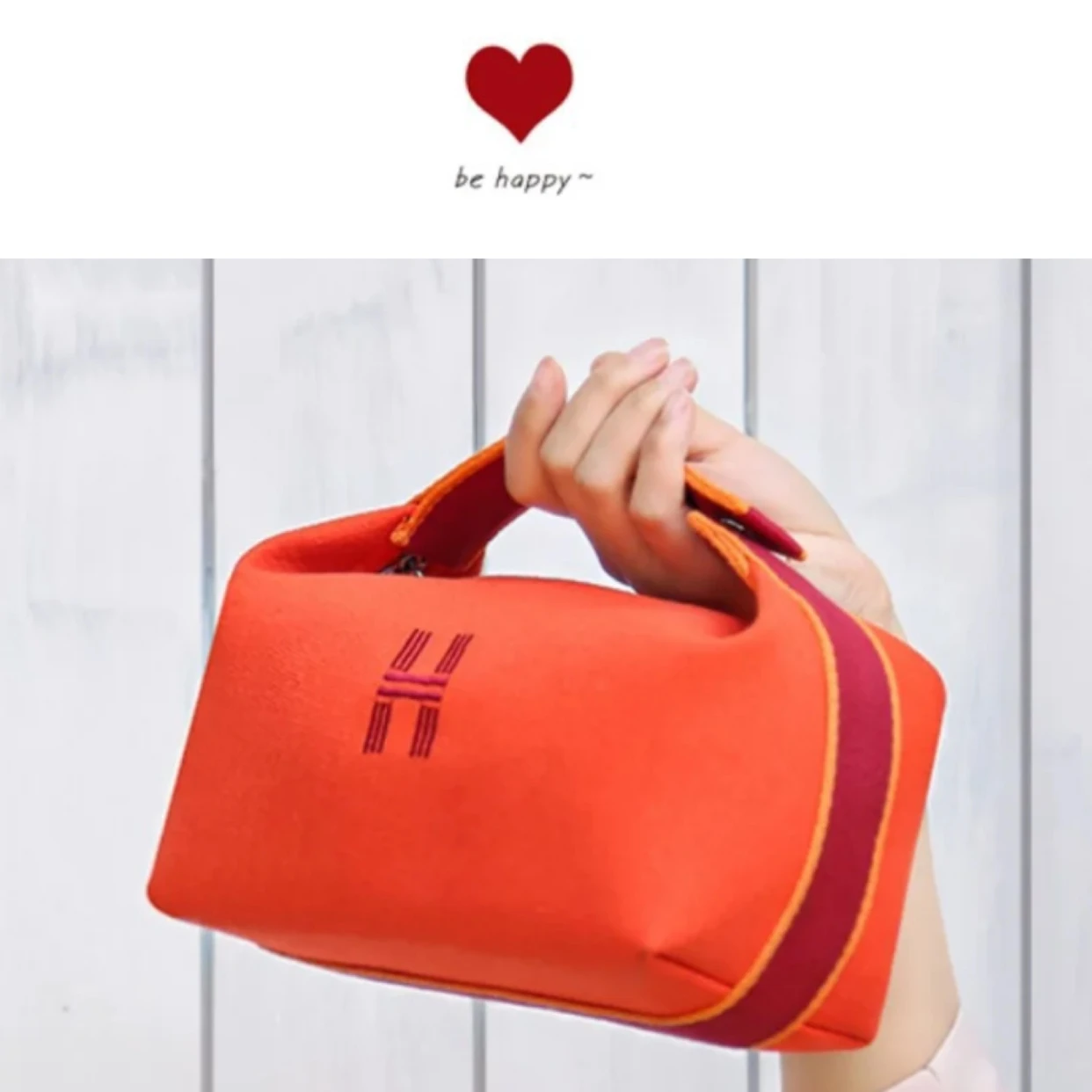 Cosmetic Bag Ins Style High-Looking Satchel Hand-Held High-End Popular Large-Capacity Travel Fashion Fabric Cosmetics Bag