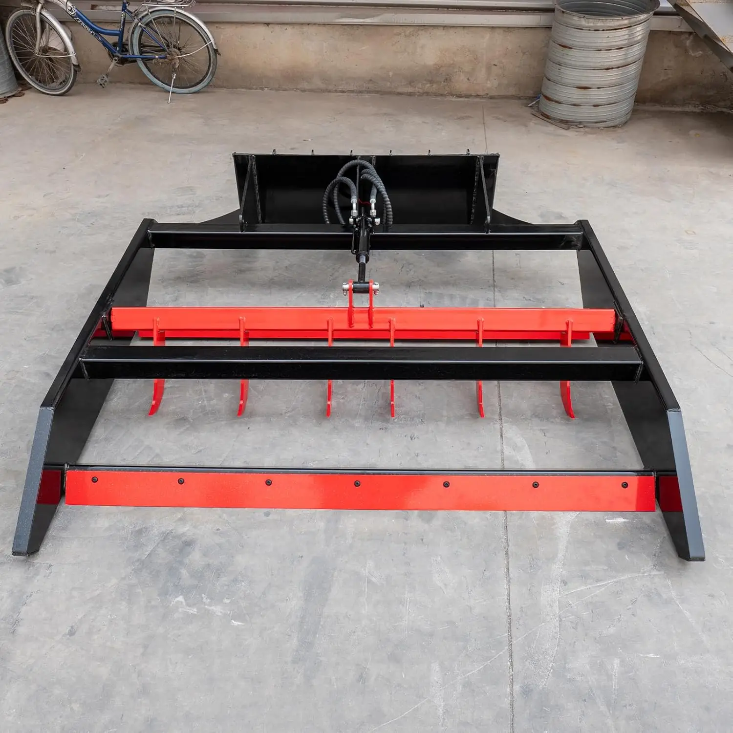 MMS 68.89"/1750mm Heavy Duty Grader Loosener Skid Steer Attachment,Soil Ripper Attachment Grading Leveling Accessories