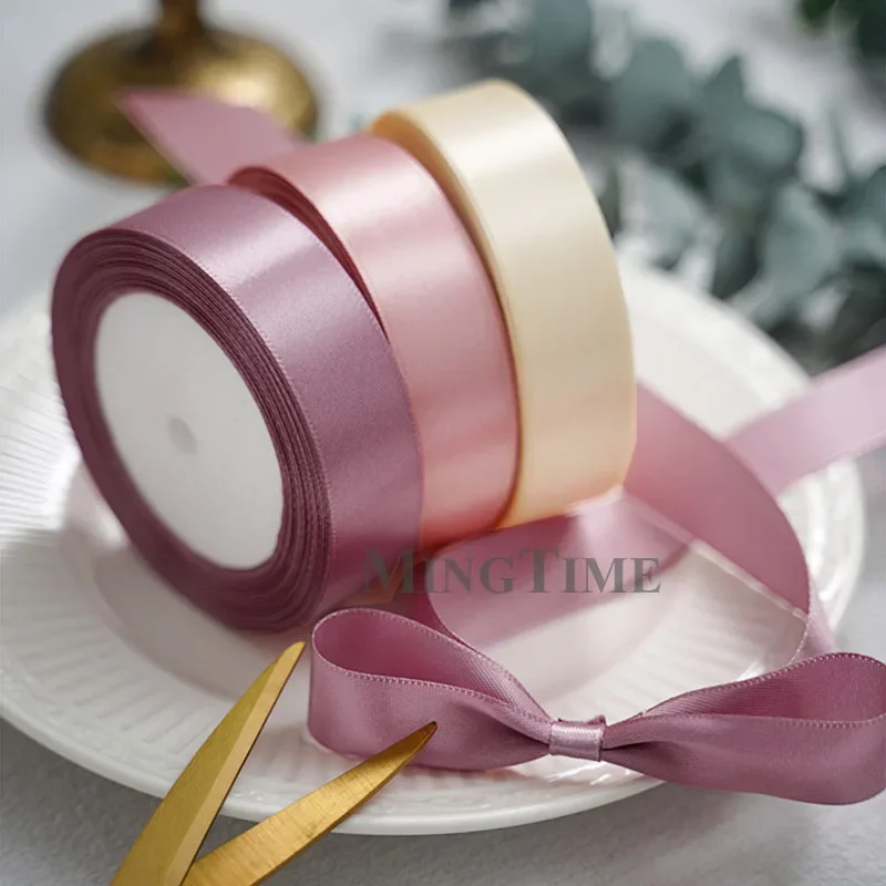 Fita de cetim 22 metros 6mm 10mm 15mm 25mm 38mm 50mm, perfeita para faixa de presente, arco artesanal, faça você mesmo, artesanato, decoração de festa de casamento