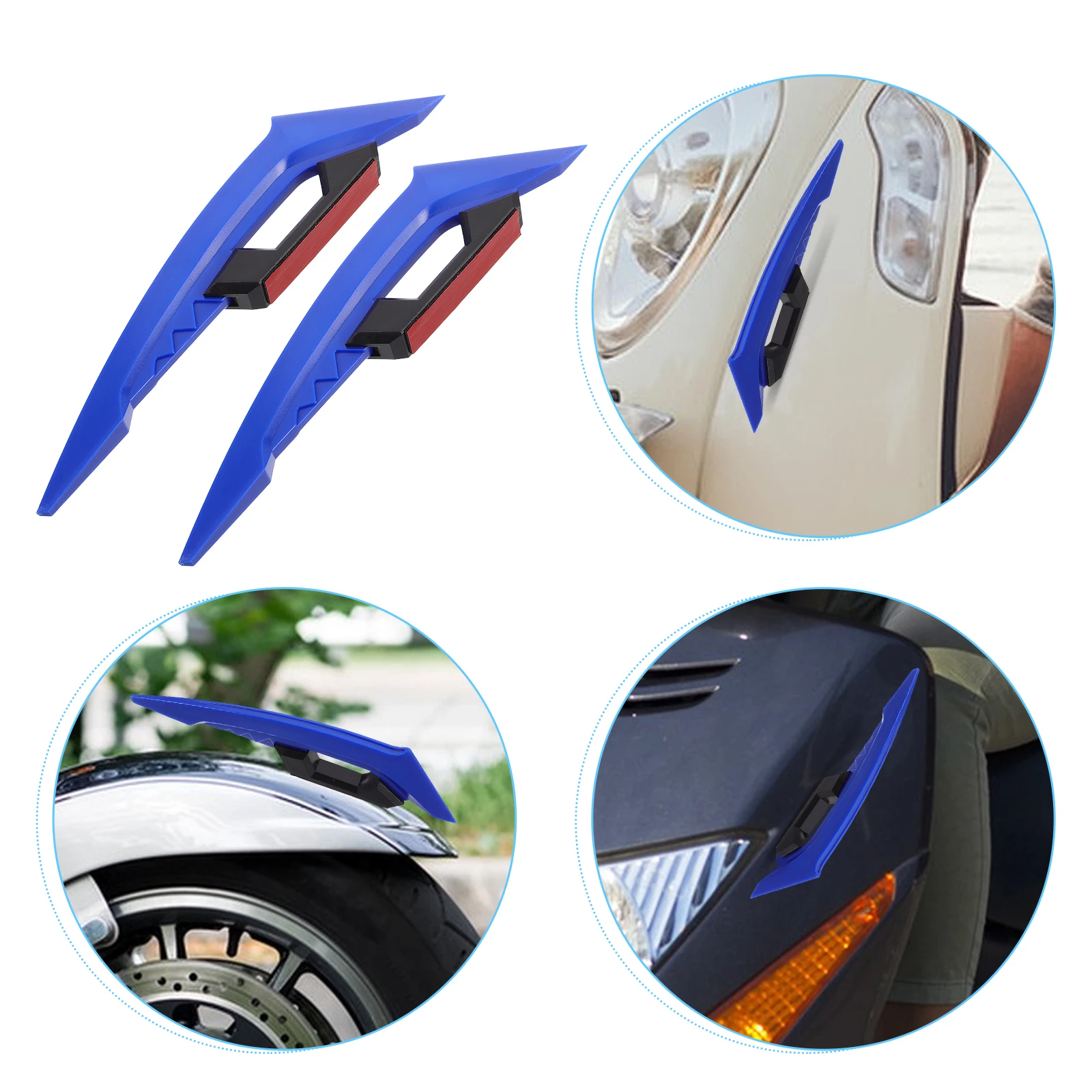 

Electric Motorcycle Decorative Spoiler Wing Aerodynamic Wind Knife Stickers Side Winglets Scratch Resistant Easy Installation