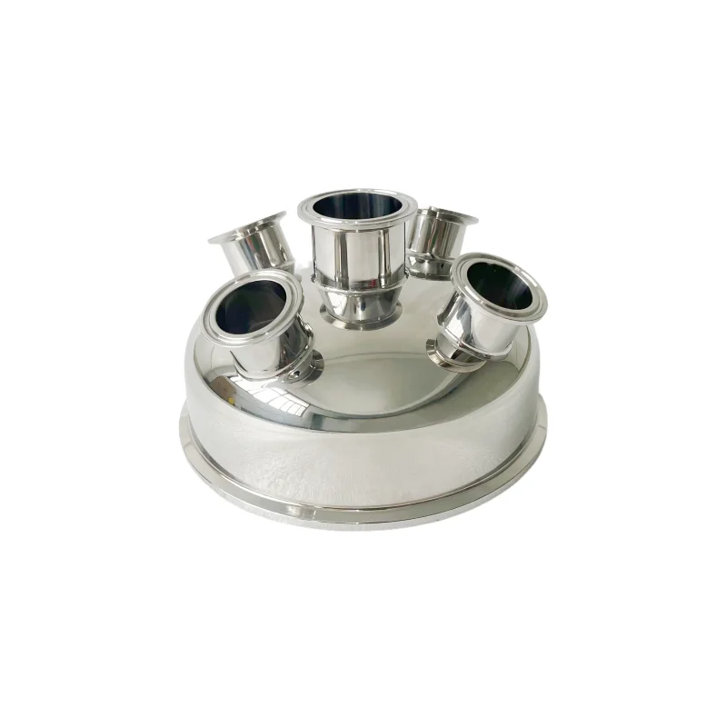 8inch Flange217mm Tri-c Extraction Flat Cover/Cap With 2