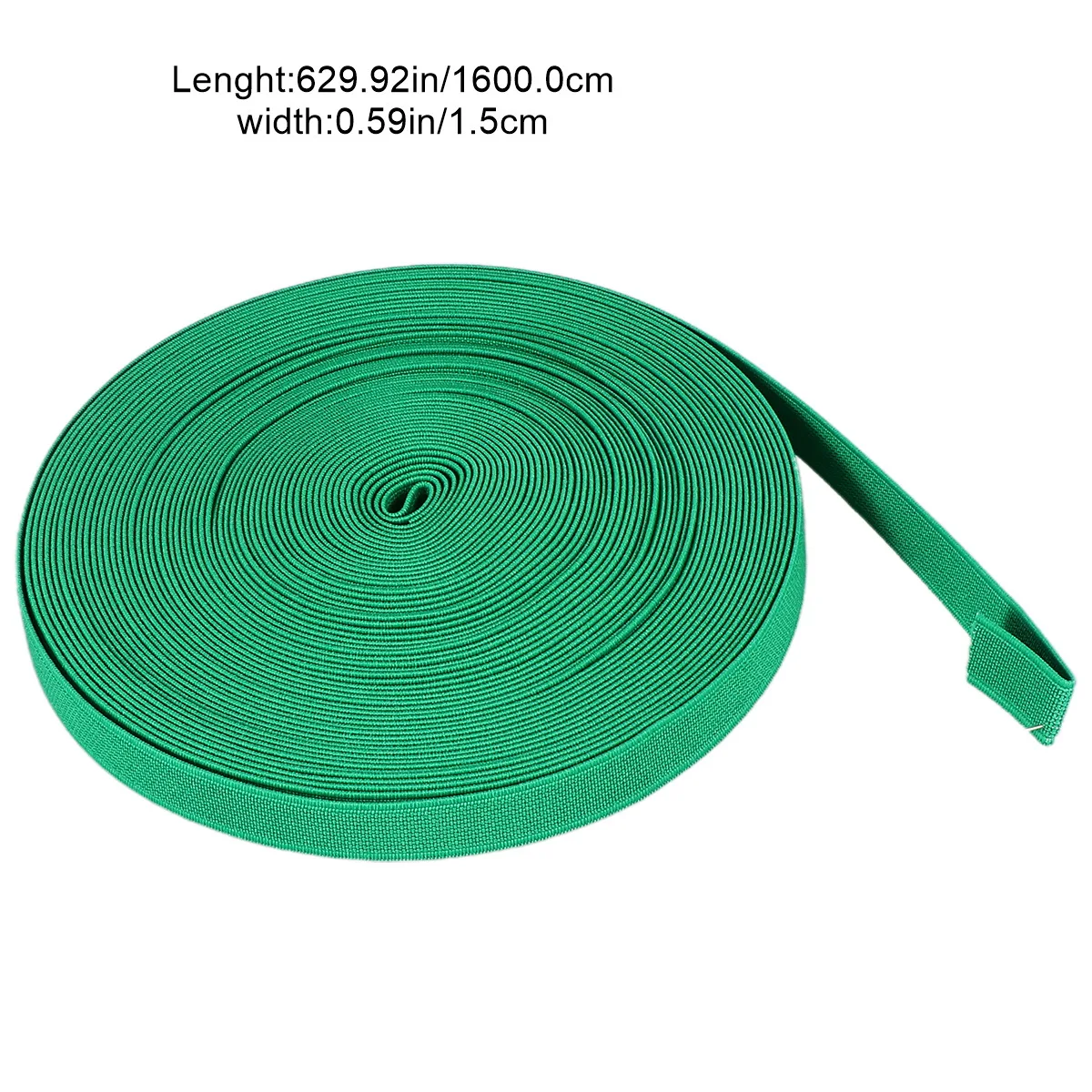 

Thickened Plain Elastic Band 1.5cm 16M Green Per Roll Ideal for DIY Shoes Craft Accessories and Decorative Straps
