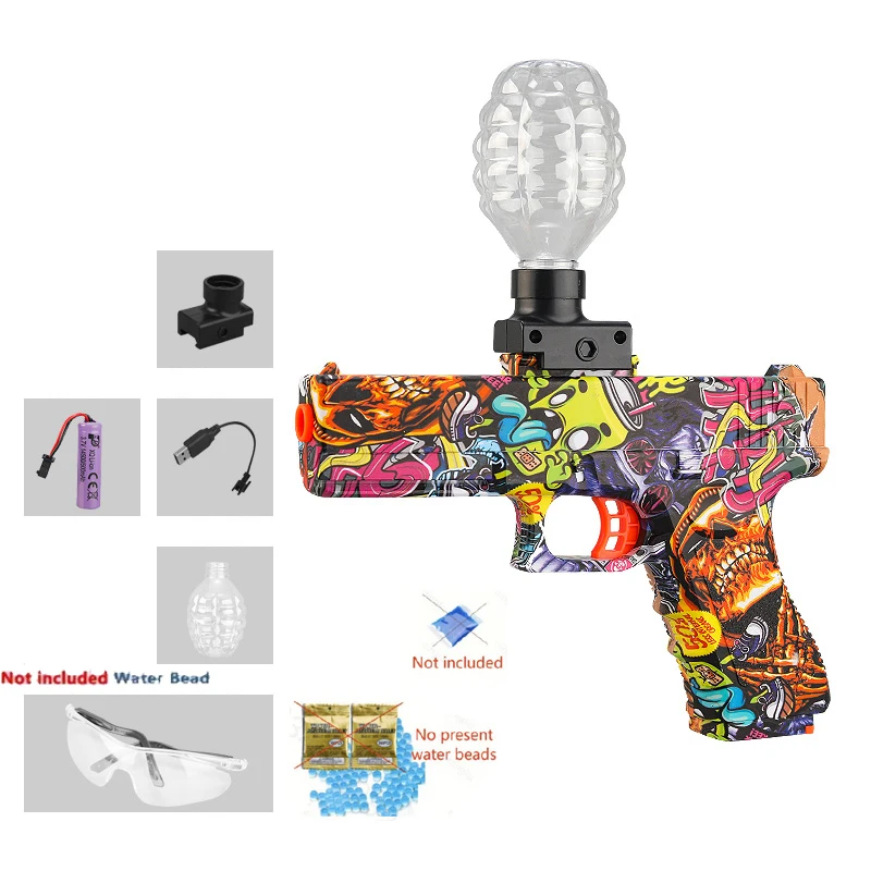 3,7 V elektrisch gelbal speelgoedpistool zomer buiten ouder-kind teaminteractie meerdere huidopties beschikbaar