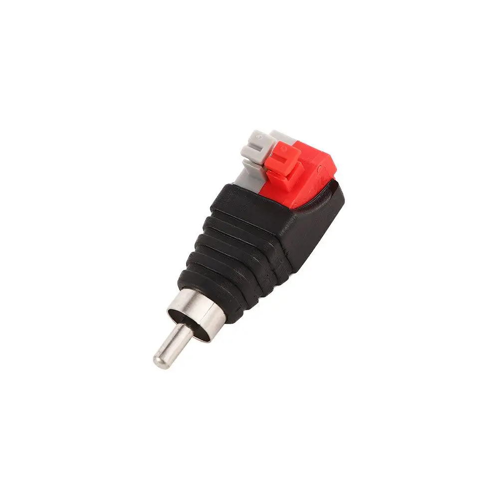 Cable to Audio Speaker Wire RCA Jack Adapter Jack A/V Adapter Connector Adapter Press Terminal RCA Connector