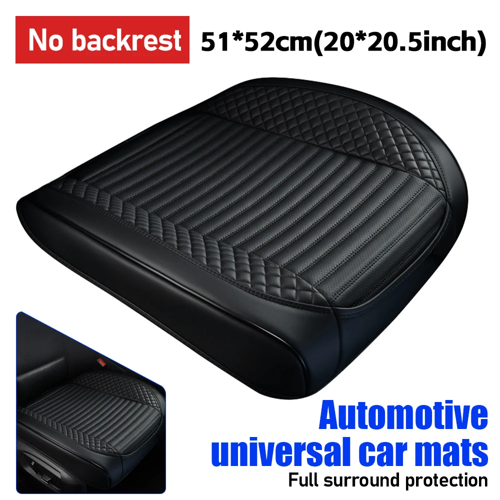 PU Leather Car Seat Cushion Breathable Hole Car Front Seat Cushion Universal  Anti Slip Protector Mat Auto Chair Cushion