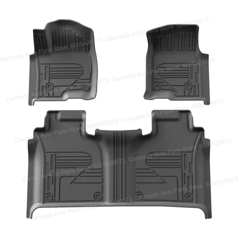  (LHD)Perfect Fit TPE Floor Mats for 2019-2026 Chevrolet Silverado & GMC Sierra - Waterproof, Anti-Slip, Eco-Friendly Custom Fit
