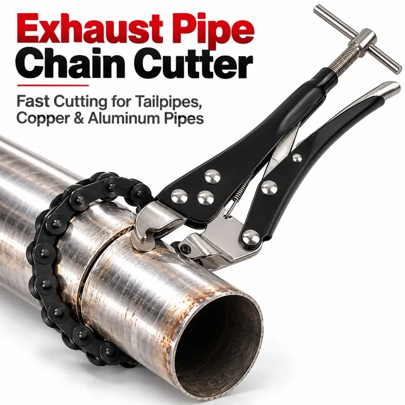 Exhaust Pipe Chain Cutter Pliers for Tailpipe Repair, Catalytic Converter Modification, Copper Aluminum Tube Cutting Tool