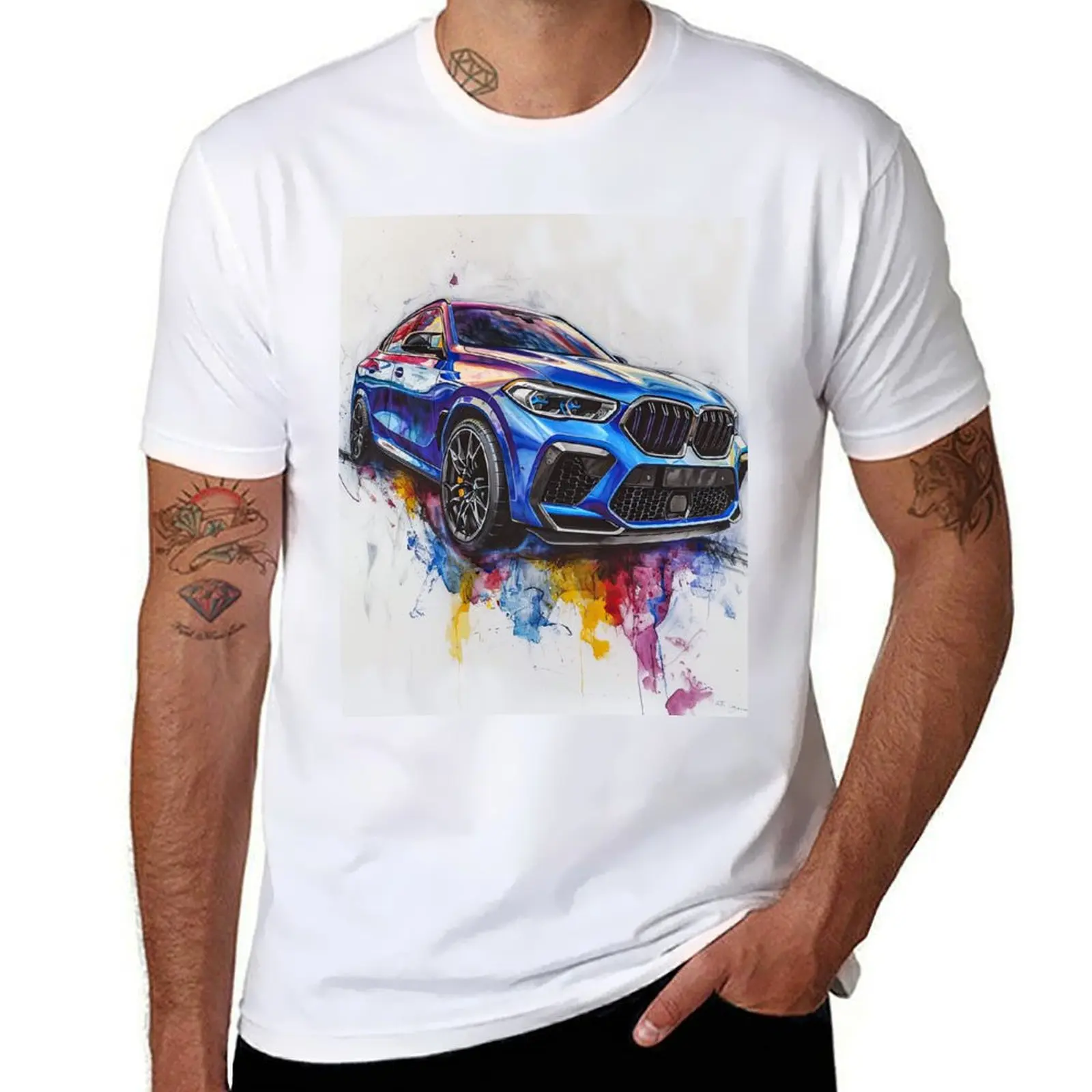 

X6 M Competition Fun Colorful Kids Drawing T-Shirt oversizeds aesthetic clothes quick drying heavy weight t shirts for men