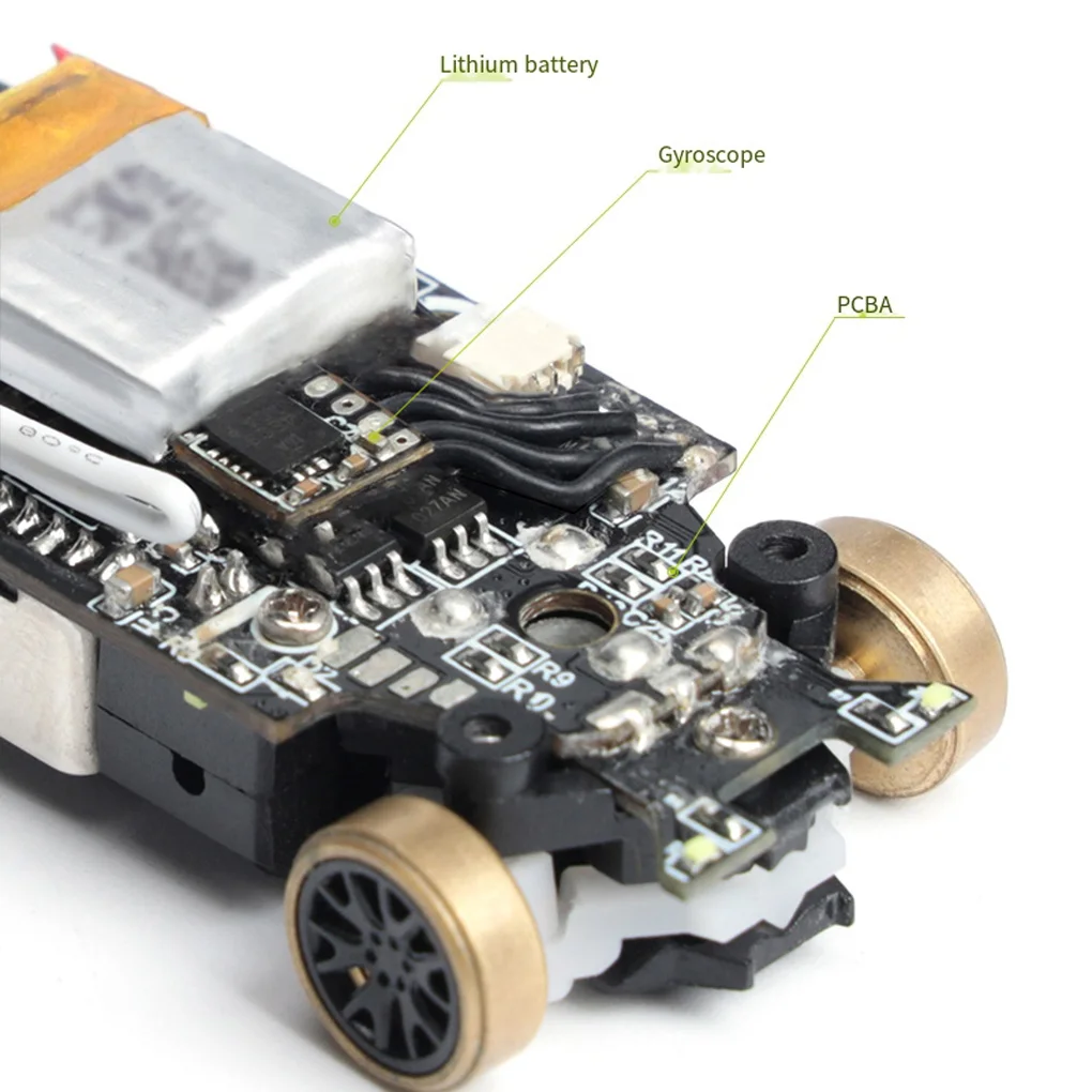 1/76 جديد توربو سباق كهربائي صغير كامل النسبي RC سيارة C66 محاكاة الانجراف سباق السيارات نموذج سطح المكتب الكبار لعب الأطفال #6