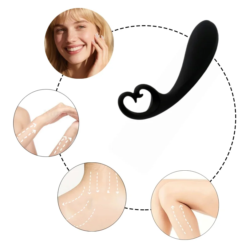 Soft Flexible Silicone Face Massage Roller Stick Women Facial Skin Lifting Slimming Anti Wrinkle Daily Beauty Care Massager view 5