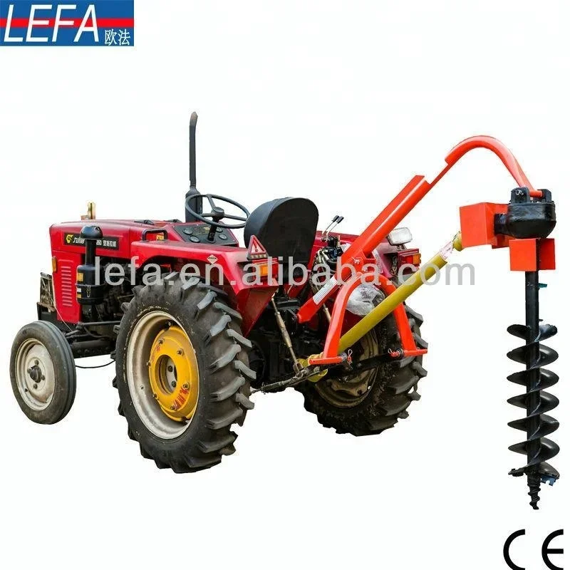 Tractor 3 point mounted PTO drive Ground hole digger machine tractor post hole digger