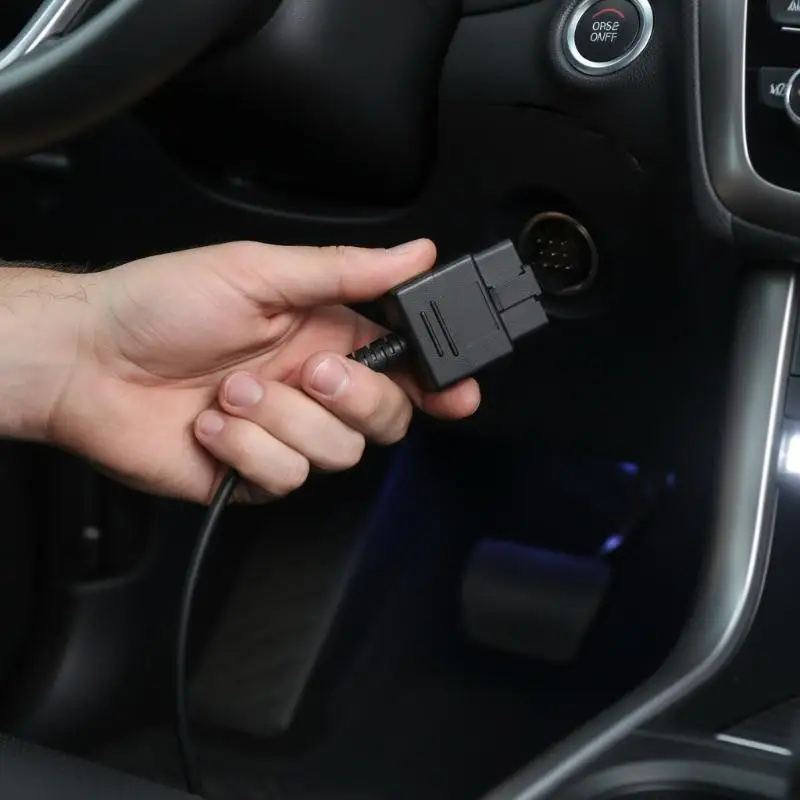 OBD2 16 Pin Male Connector Adapter Cable with ON OFF Switch Durable Shell Plug for Car OBDII Diagnostic System Use