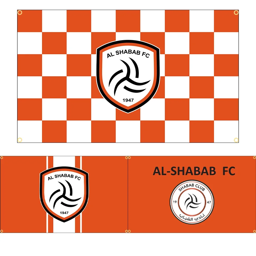 FLAGDOM 60X90CM 90X150CM Saudi Arabia Riyadh City Football Competition Flag Polyester Printed Football Logo Banner For Decor