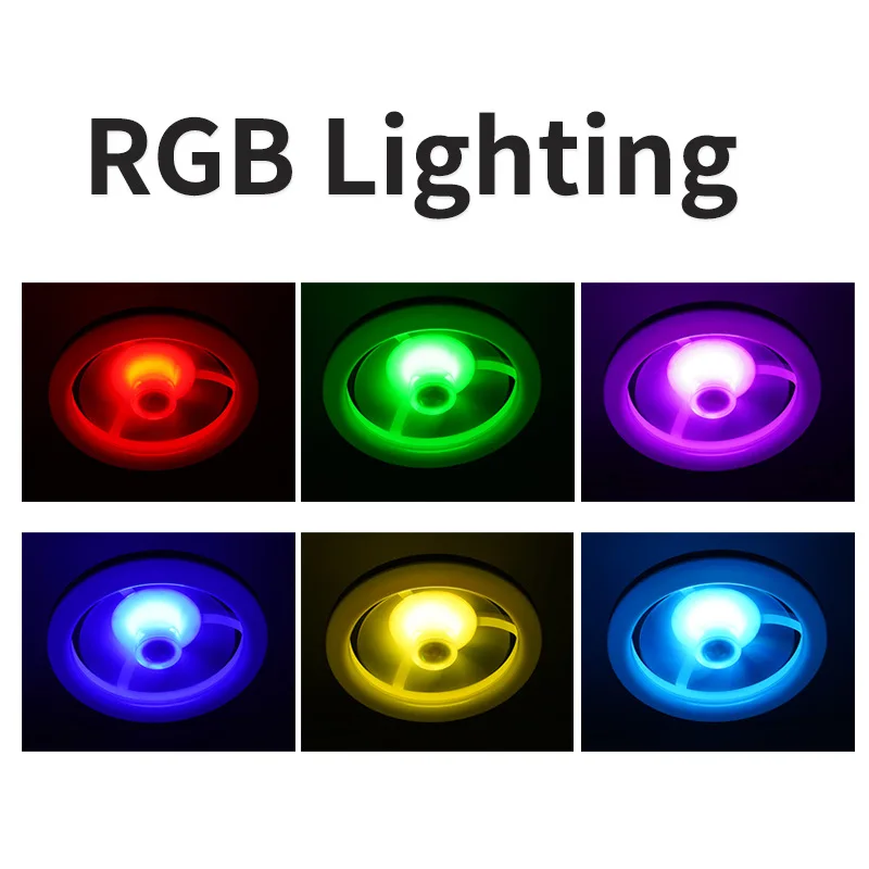 Светодиодные потолочные вентиляторы с цоколем E27/E26, 3000-6500 К, с регулируемой яркостью, 3 скорости, безлопастные вентиляторы, дистанционное управление, современный дизайн для кухни