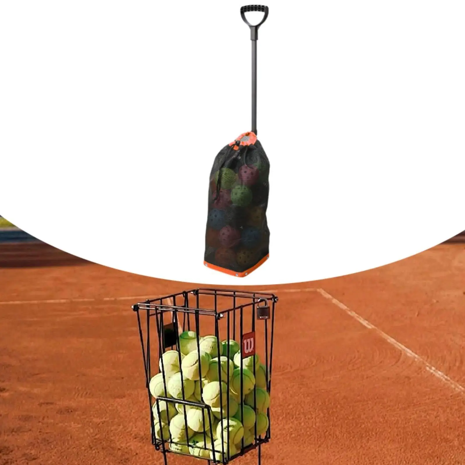 

Pickleball Ball Retriever Organizer Large Capacity Pickleball Collector Grabber Basket for Outdoor Activities Training