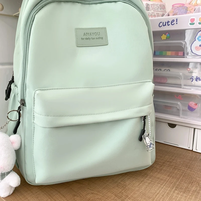 Mochila de faculdade impermeável de alta capacidade para meninas, bolsa de livro de viagem fofa, bolsa para laptop feminina, senhora, moda, nova