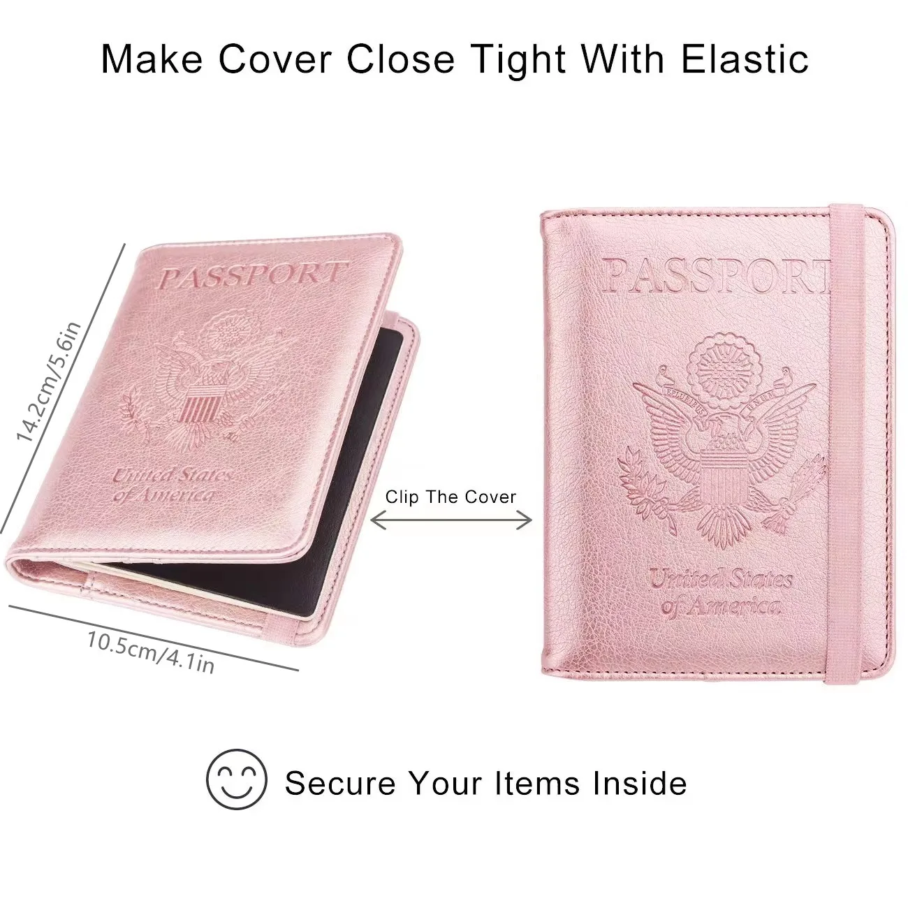 Passport Holder for Travel, RFID Passport Cover Wallet for Women Men, PU Leather Passport Book Card Holder Case view 4
