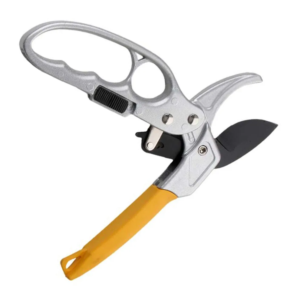 Ratchet Pruning Shears with Ergonomic Handle and SK5 Steel for blades - PTFE Coated for Smooth Cutting and Durability