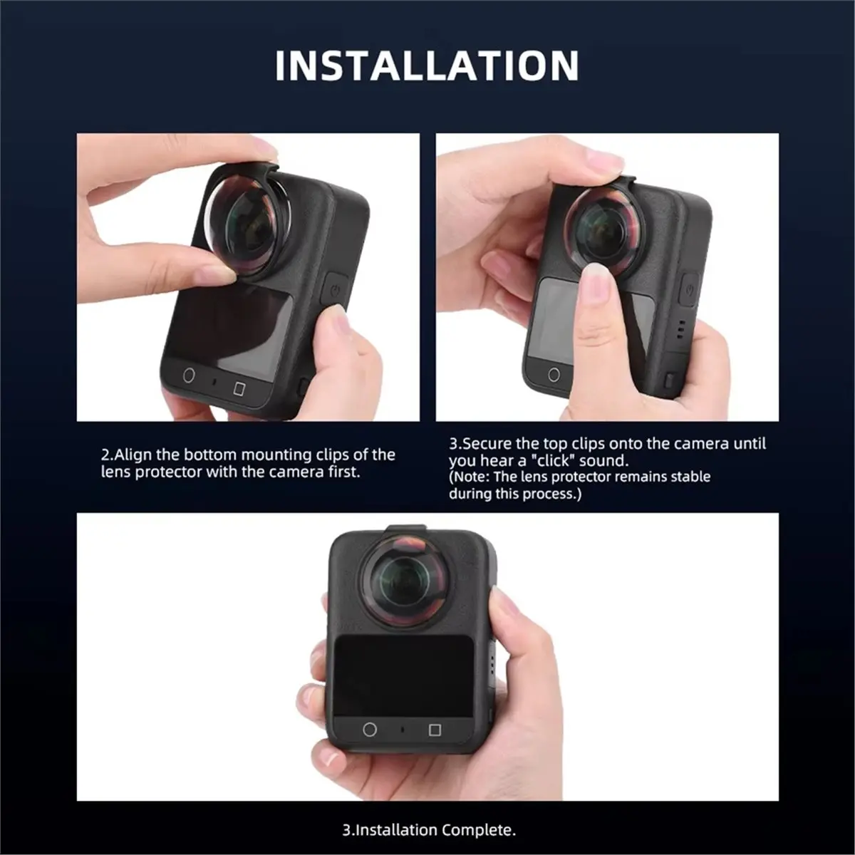 OKgood Lens Guard for DJI Osmo 360 Accessory,Tempered Glass Lens Protector,Protective Cover,Scratch & Impact Proof,Protection