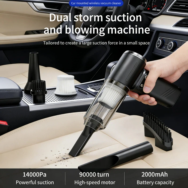 

Portable High Speed Turbo Fan 3 in 1 Rechargeable Handheld Vacuum Suction Blowing USB C Mini Jet Fan for Outdoor Car Cleaning