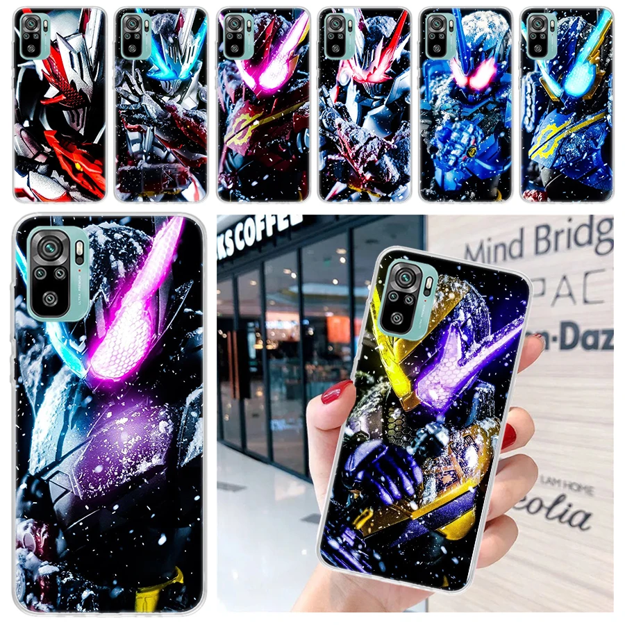 Masked Kamen Knight Anime Soft Phone Case for Xiaomi Redmi 12 12C 9 9A 9C 9T 10 10A 10C 8 8A 7 7A 6 6A K20 Pro K40 Cover Coque