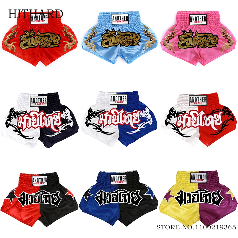 

Muay Thai Pants Men Women Child Boxing Shorts Embroidery Gym Martial Arts Clothing MMA Cage Fighting Grappling Training Shorts