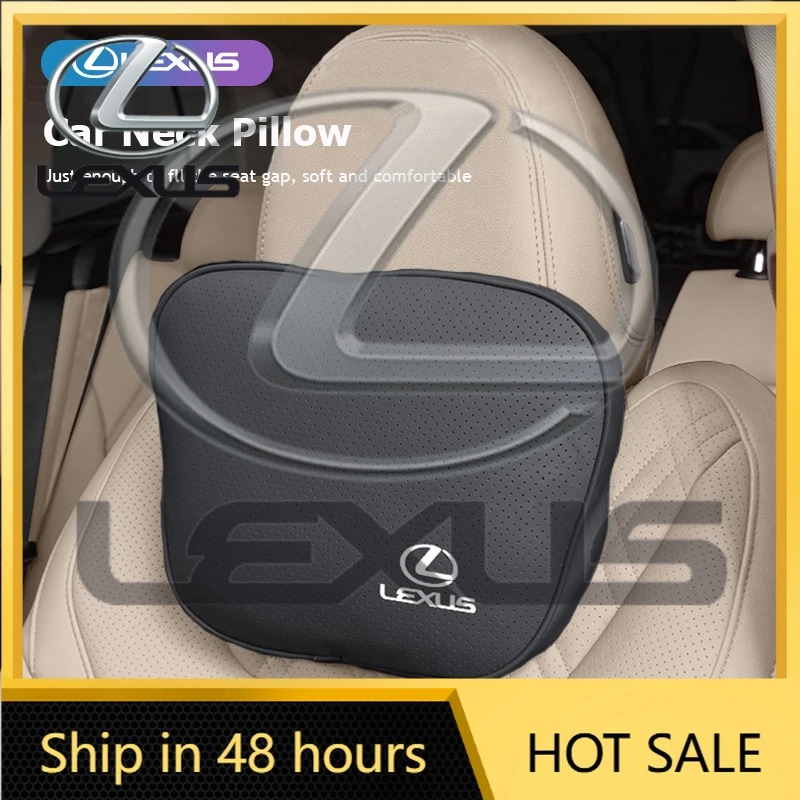 

2026 Hot Interior Stickers High Quality Car Neck Pillow Breathable Auto Logo Seat Headrest For Lexus F SPORT ES RX NX LS UX LM L