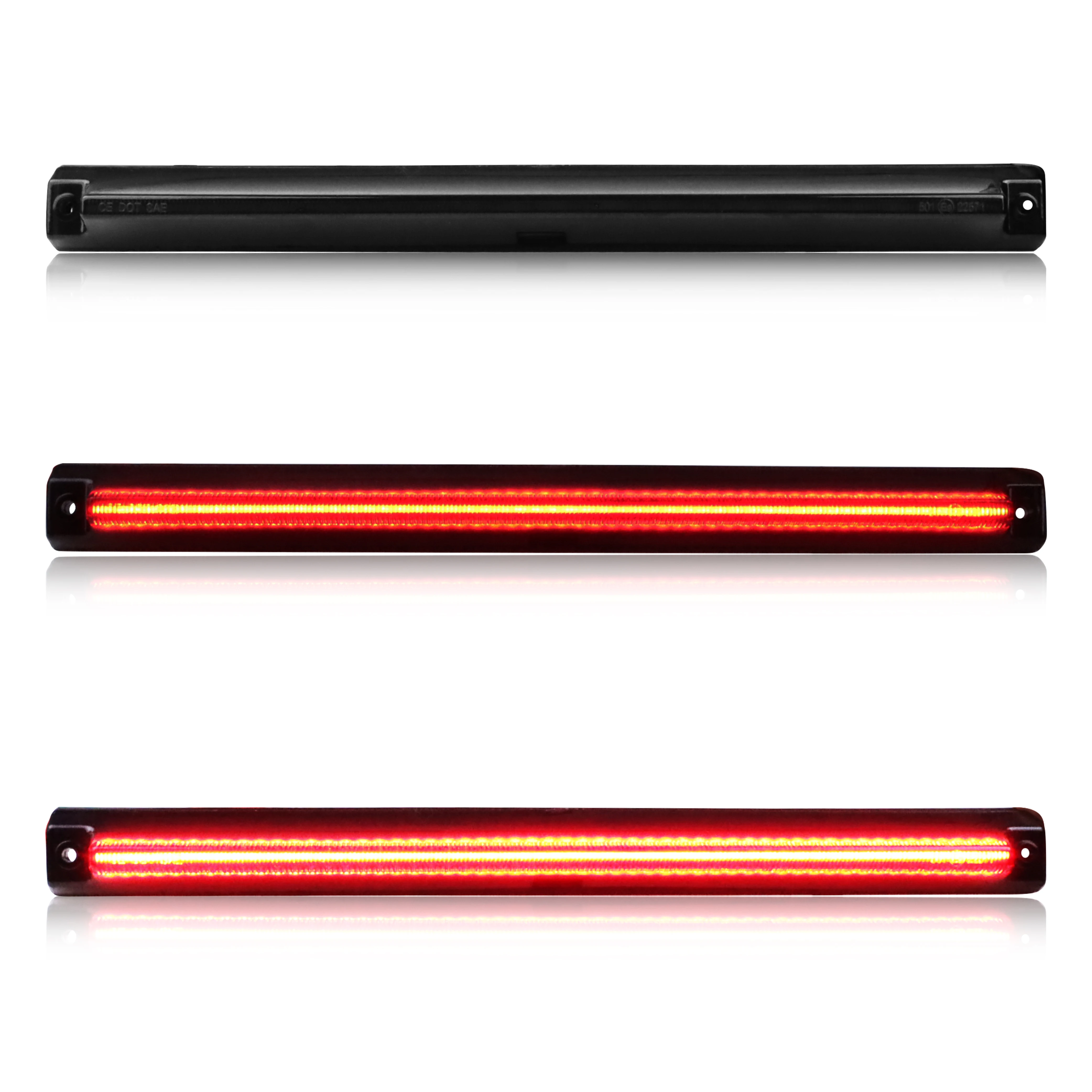1Pcs Rear Tailgate 3rd Third Brake Light Tail Light Full Red LED For 2006-2018 Dodge Ram 2500 3500 Dually DRW(Dual Rear Wheel)