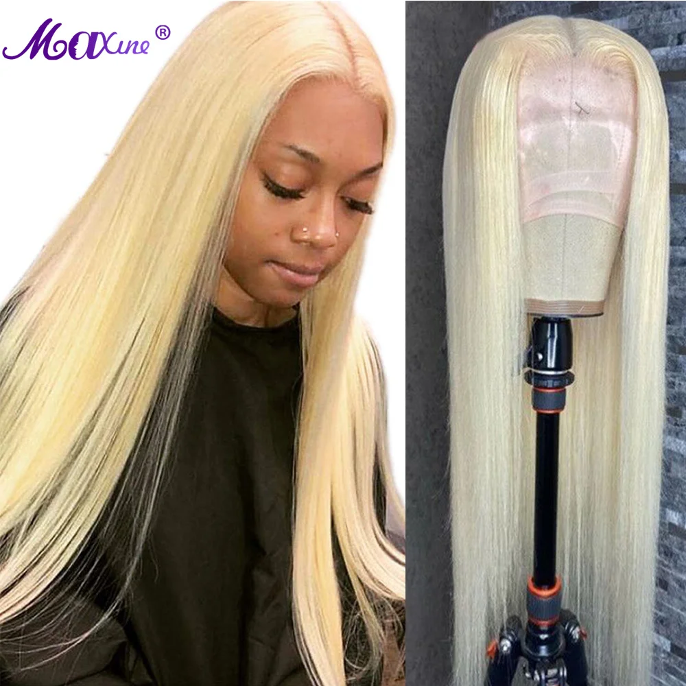 

613 Blonde Straight Lace Front Human Hair Wigs For Women Brazilian Lace Frontal Wig 100% Human Hair PrePlucked Natural Hairline
