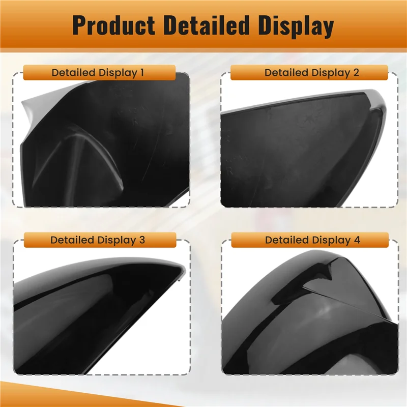 

Precisionn 1Pair Side Mirror Cover Ox Horn Shell 3B0857537B 3B0857538B For VW Golf 4 Bora MK4 Passat B5 2001-2005 Mirror Trim Ca