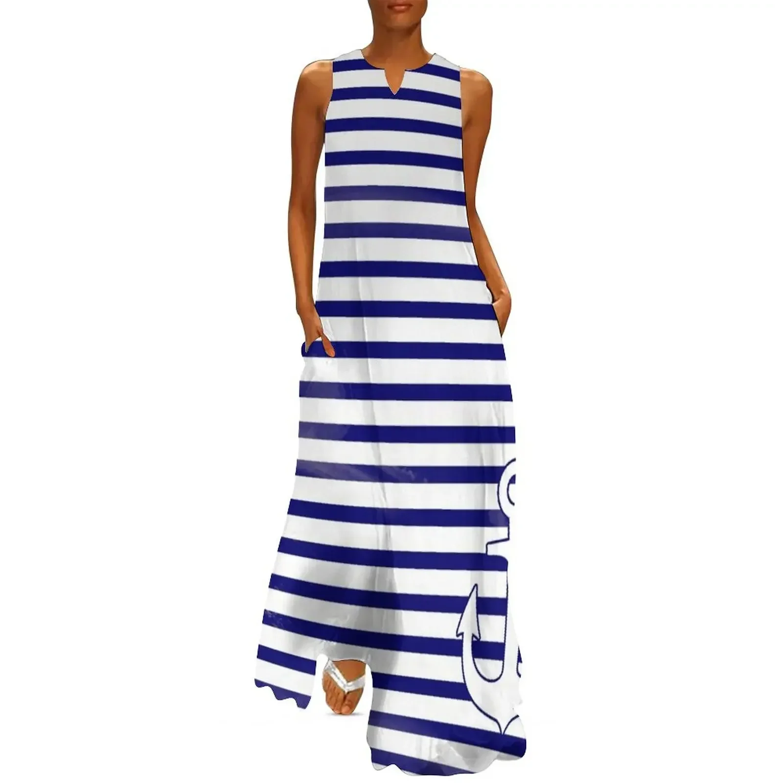 

The blue anchor Long Dress party dress women elegant luxury evening dresses women women clothes Dress