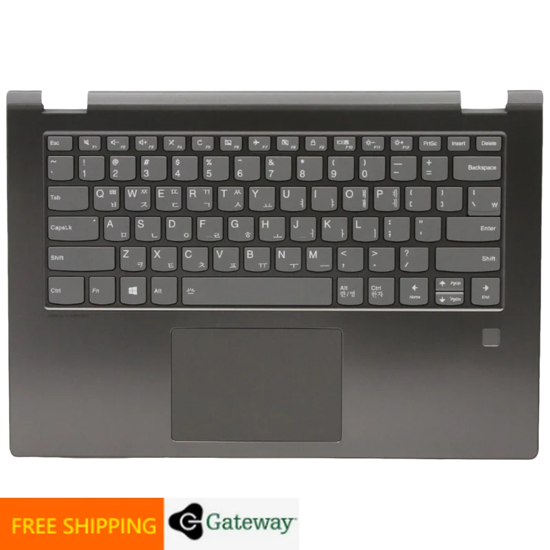 KR Korean Iron Gray Keyboard Upper Case Palmrest Shell Cover For Lenovo Ideapad YOGA 530 Flex6 14 14IKB 14ARR 5CB0R47280