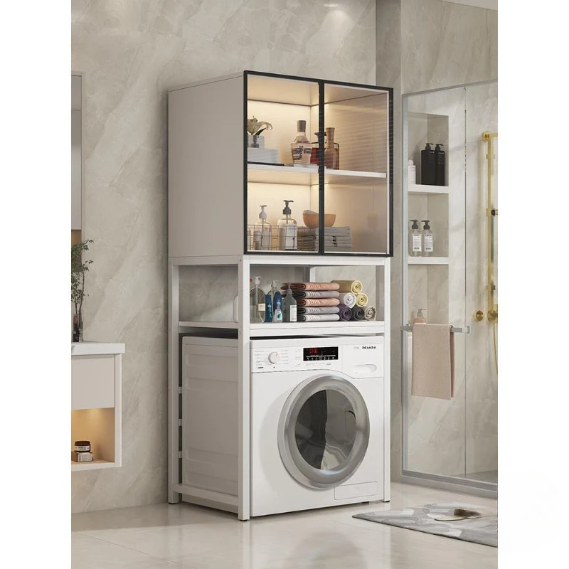 Roller washing machine rack, upper locker, bathroom balcony floor cabinet