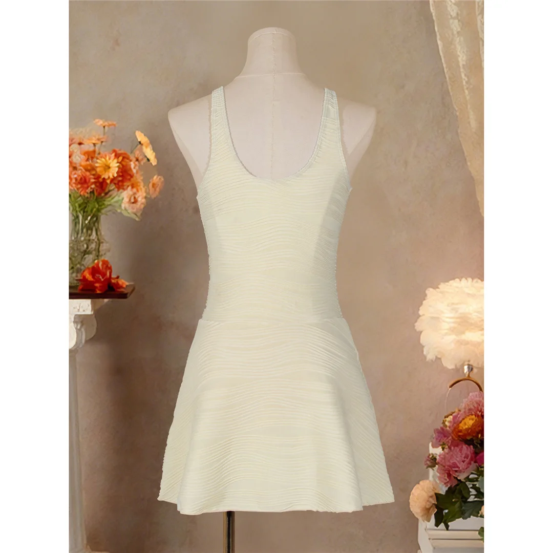 2026 Geknitterter, geknoteter V-Ausschnitt Einteiliger Badeanzug Damen Bademode Monokini mit Polsterung Badeanzug Schwimmanzug V7814 – Detail 5