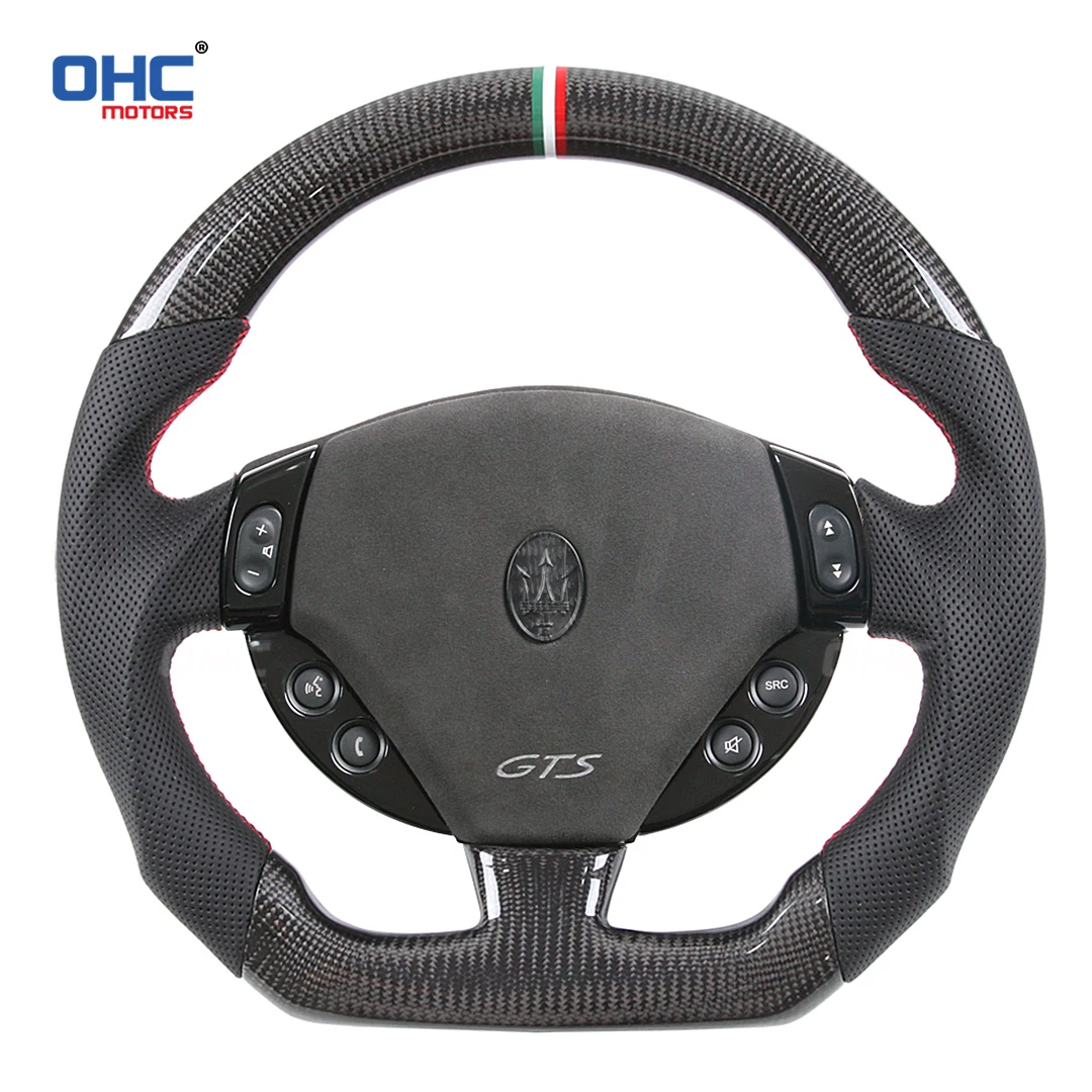 Real Carbon Fiber steering wheel for Maserati Ghibli Levante Quattroporte Granturismo GT Convertible