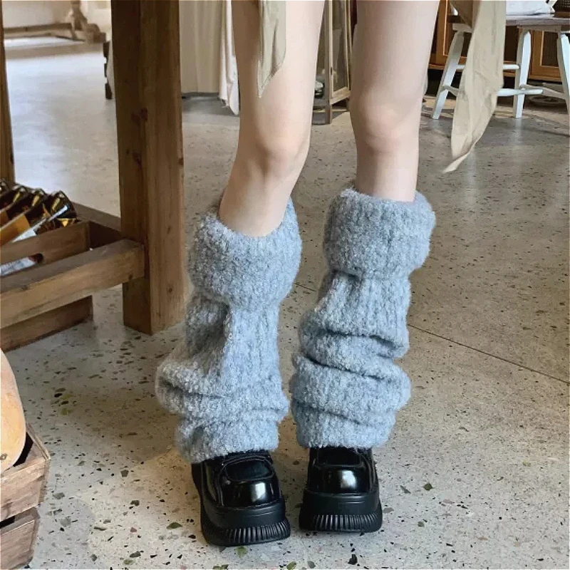Ladies Street Leg Warmers Gothic Lolita Harajuku Y2K Knee‑Length Flare Leg Socks Soft Leg Cover for Cosplay Party Daily Female