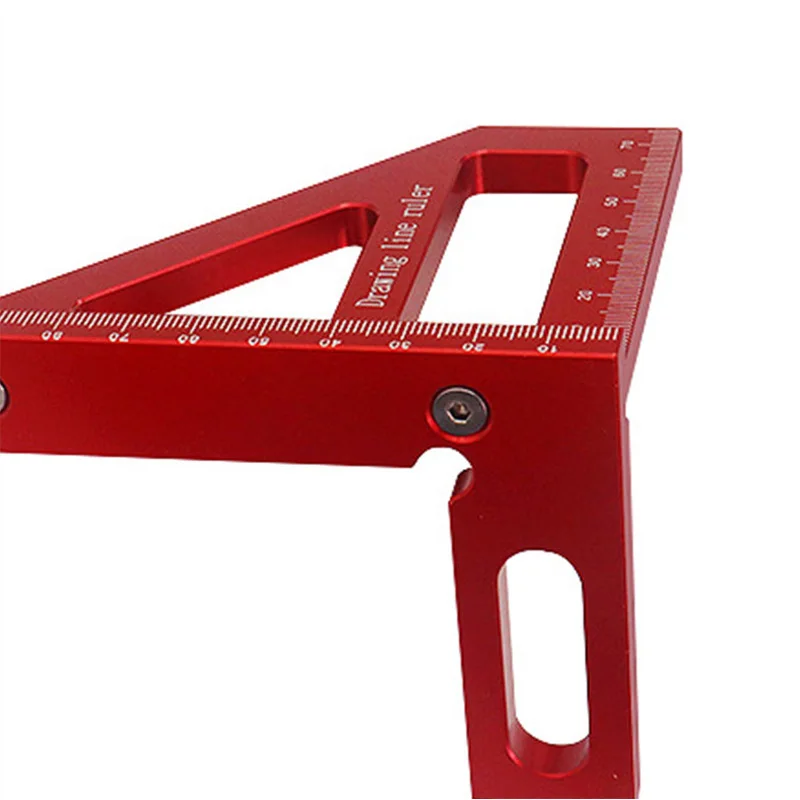 Aluminum Alloy Woodworking Ruler Triangle Square 45/90 Degree Multi-Angle Layout Protractor Engineer Carpenter Measuring Tools