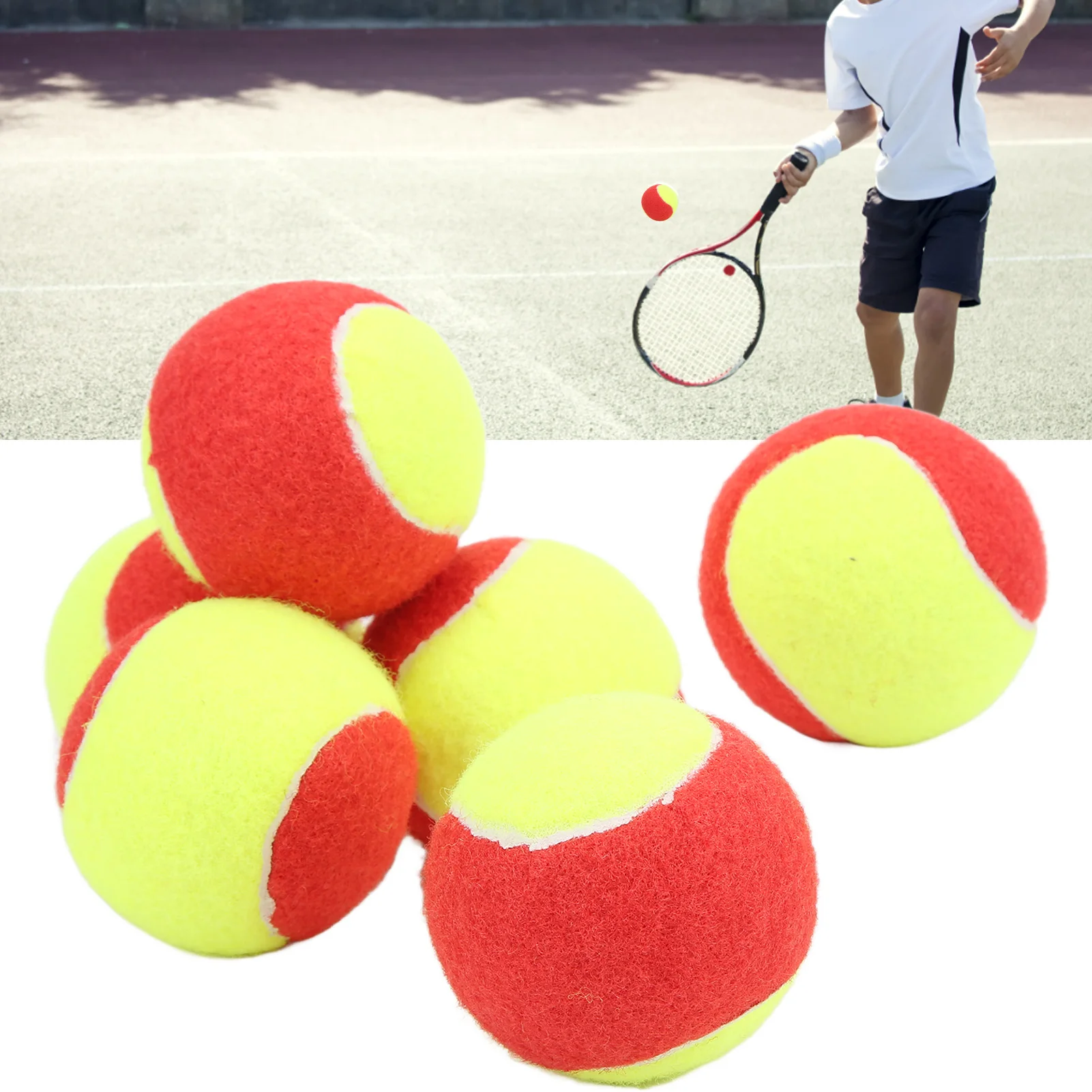 

Pressureless Tennis Balls Natural Rubber Soft Elastic Practice Balls for Kids Training Outdoor Sports Long Lasting Durable