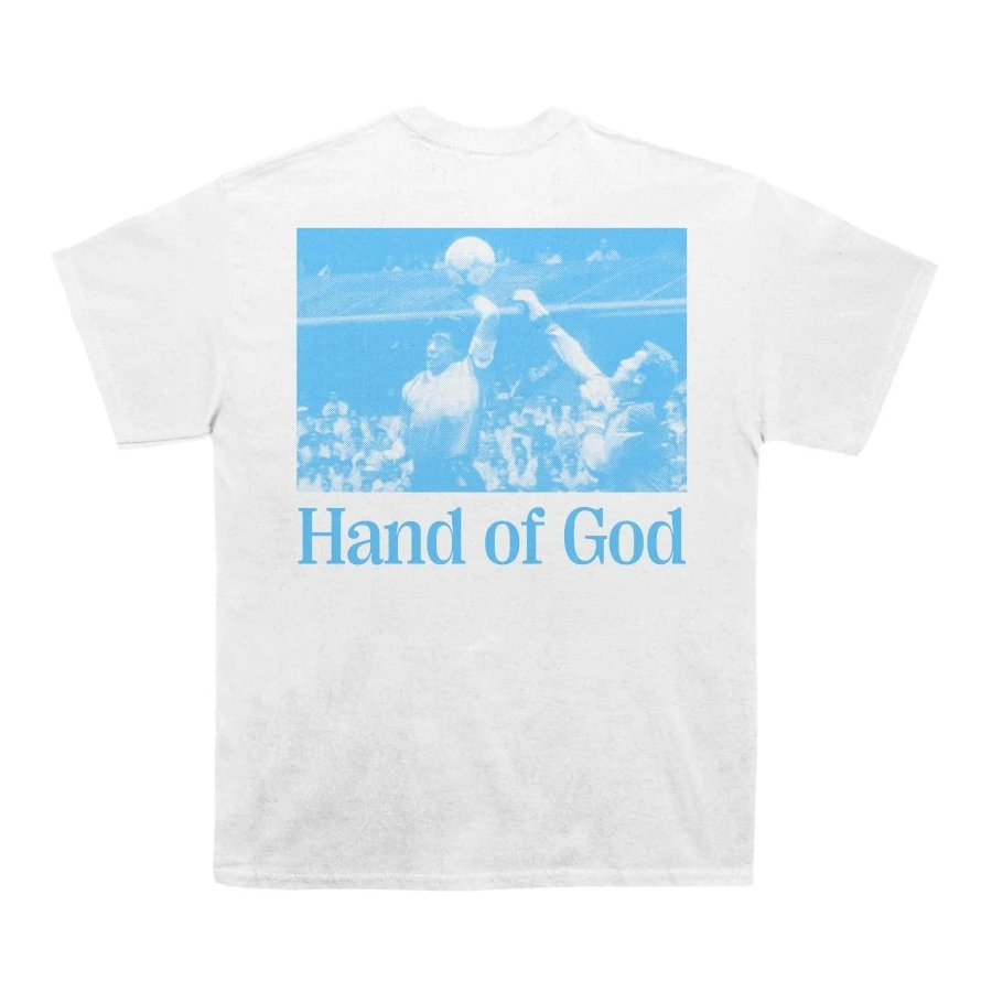 Camiseta de Algodón para Hombre con la Mano de Dios de Diego Maradona, Estilo Retro Deportivo, Ropa Blanca para Hombre y Mujer, Camiseta de Verano 2026