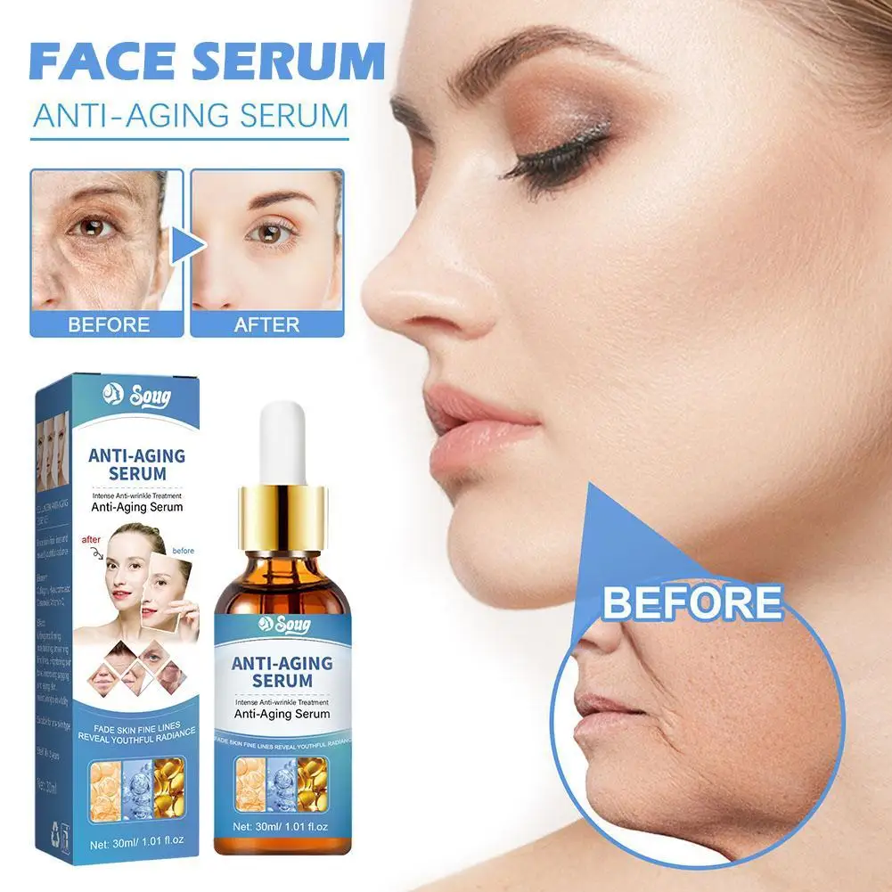 Collagen Boost Anti Age Serum Removal Wrinkle Lifting Firming Fade Fine Lines Brighten Smooth Anti Wrinkle Moisturizing Essence