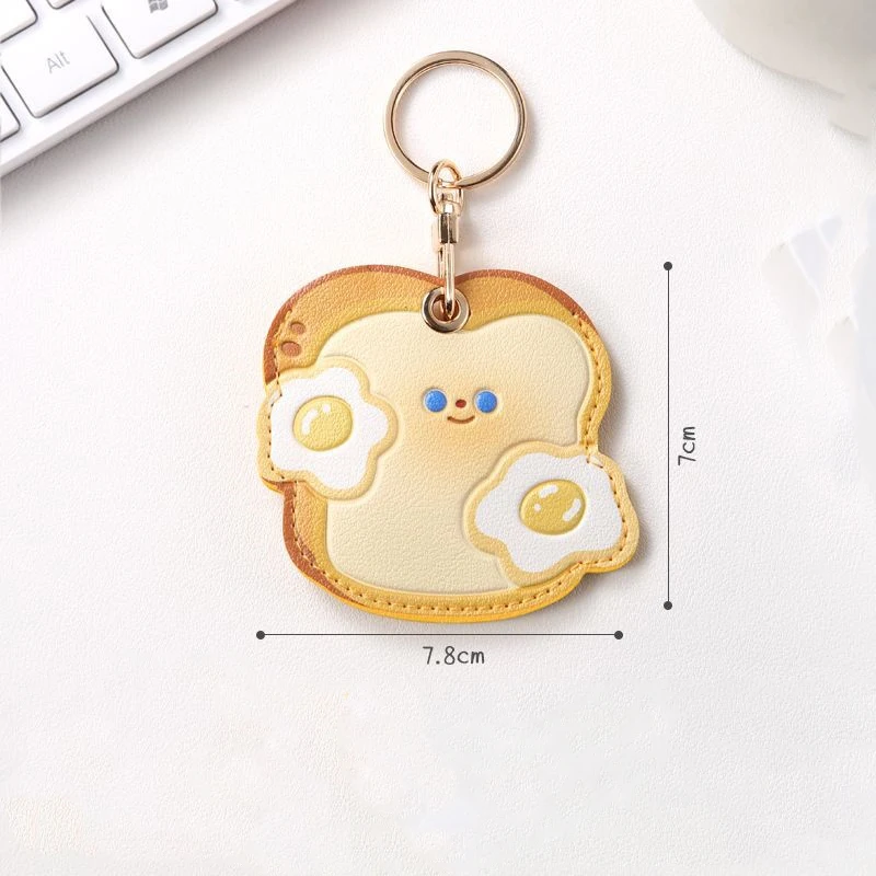 For Apple Airtag Case Cute Funny Bread Collar Finder Protective Case Leather For Apple AirTag Tracker Protect Cover Accessories