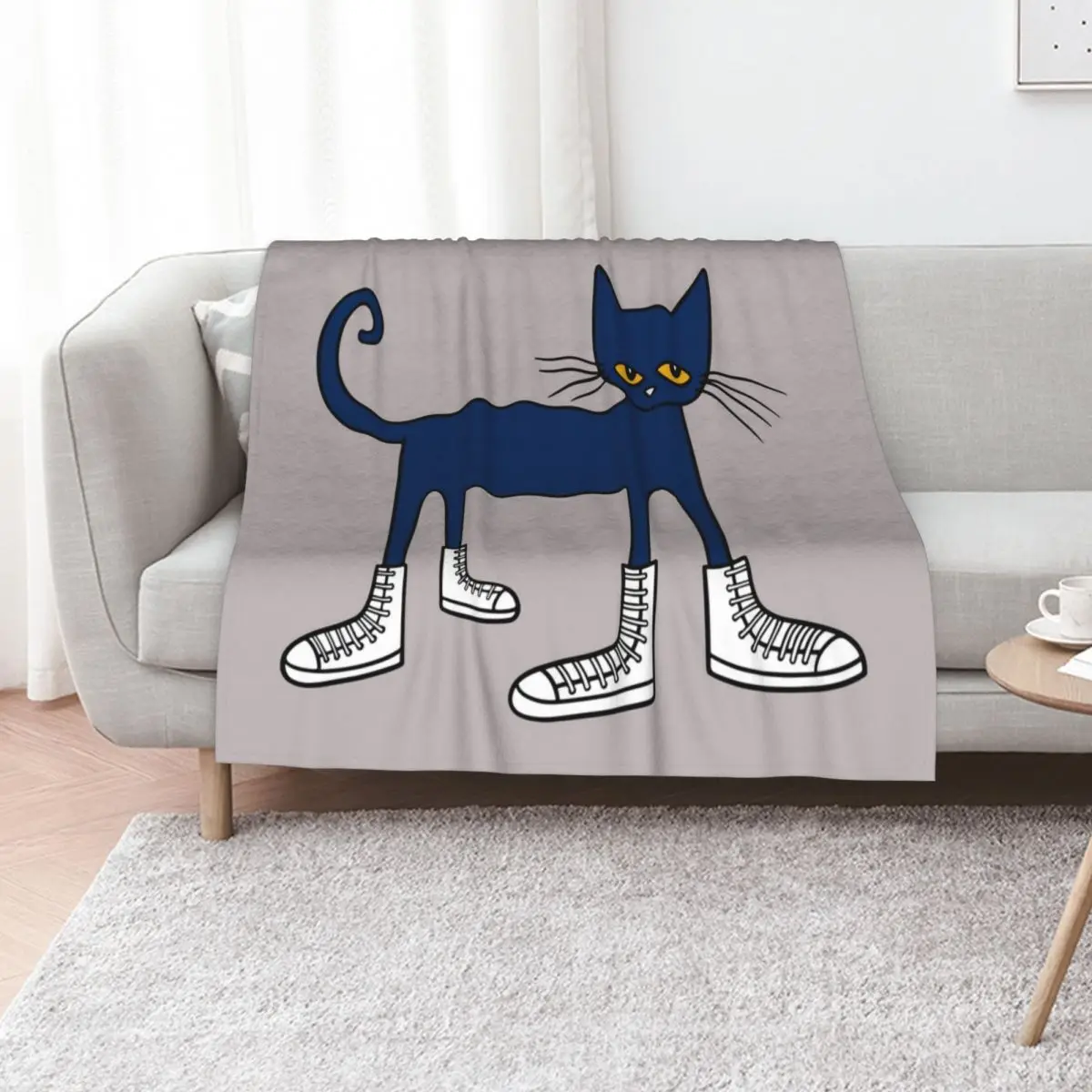 Pete the Cat: I Love My White Shoes Throw Blanket Winter beds Decorative Throw Furrys Sofa Throw Decorative Sofa Blankets