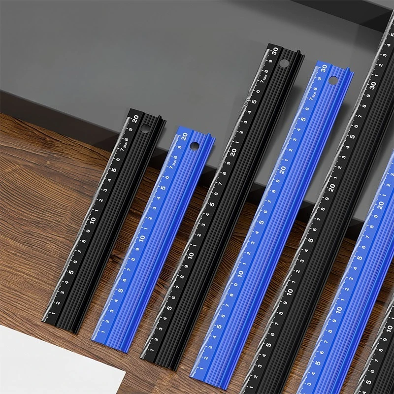 20-100cm Aluminum Alloy Ruler Advertising Cutting Protective Ruler Thickened Drawing Art Ruler Guide Ruler Kawaii Supplies Ruler