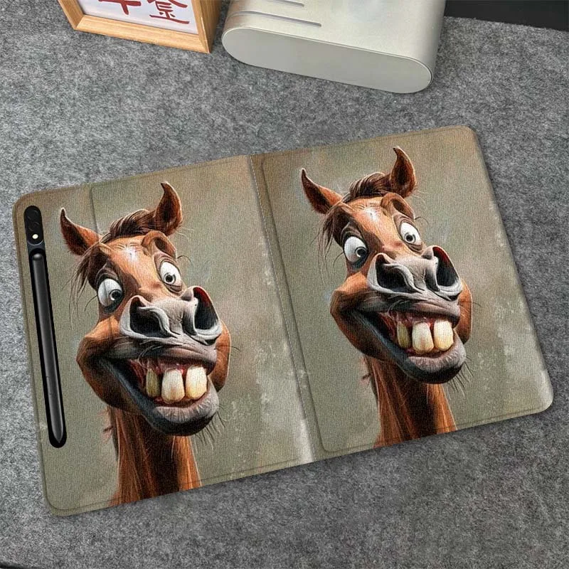 

Horse Art Cartoon Popular Gift For Samsung Galaxy Tab S10 S9 S8 S7 FE Lite Soft Flexible Support Tablet Case