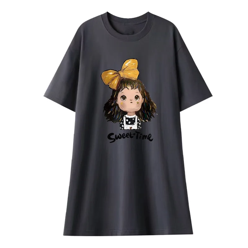 ファッショナブルな夏のマタニティドレス - プラスサイズと小柄なママのためのカジュアルで甘いルーズTシャツドレス