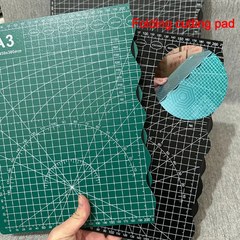A3 إلى A4 وسادة قطع قابلة للطي على الوجهين سميكة PVC كبيرة لسطح المكتب أداة يدوية الصنع للوازم المكتبية والمدرسية