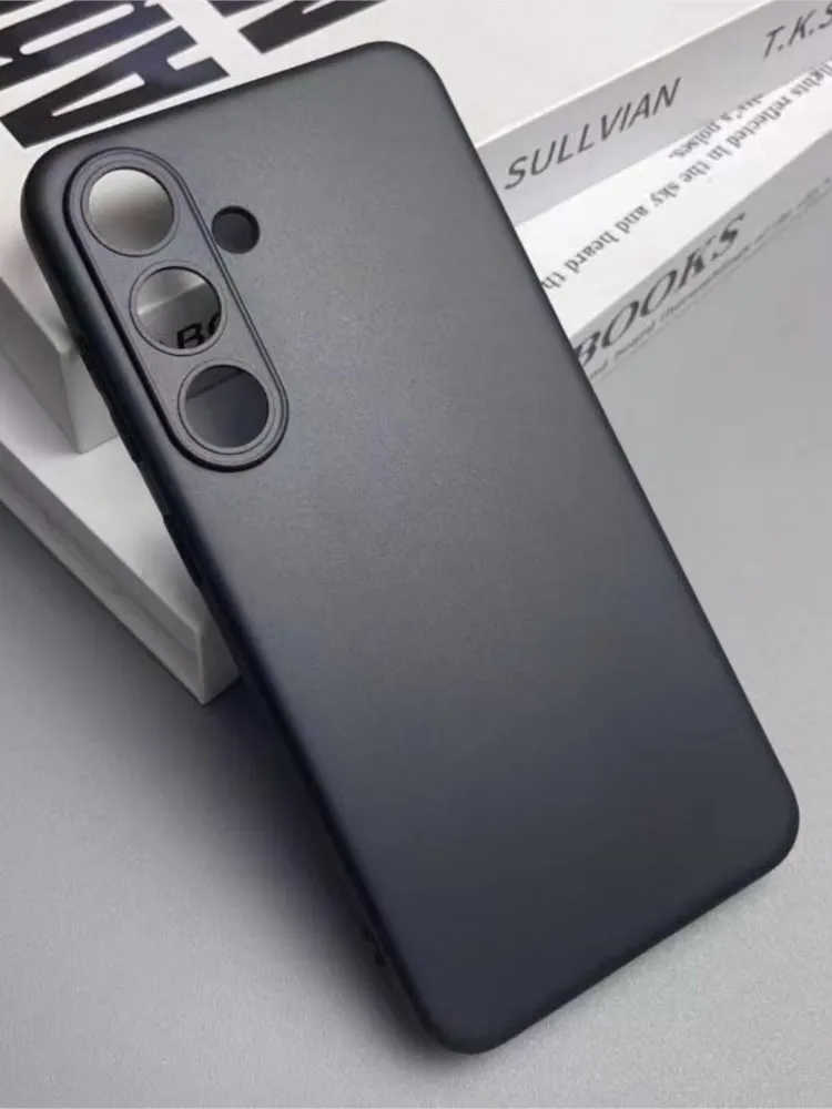 Odporne na wstrząsy, matowe, czarne etui silikonowe do Samsung Galaxy A17 A27 A37 A57 A16 A26 A36 A56 A15 A25 A35 A55 A14 A24 A34 A54 — 2